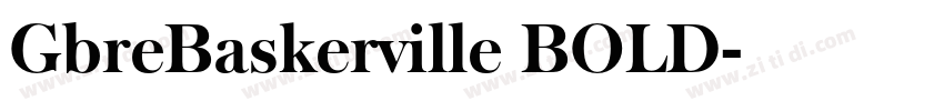 GbreBaskerville BOLD字体转换